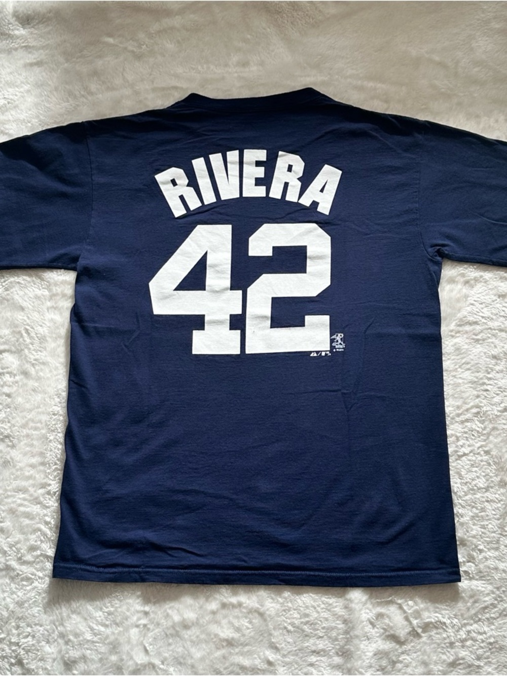 Vintage Majestic Mariano Rivera #42 NY Yankees T-Shirt - Men's Medium - Navy